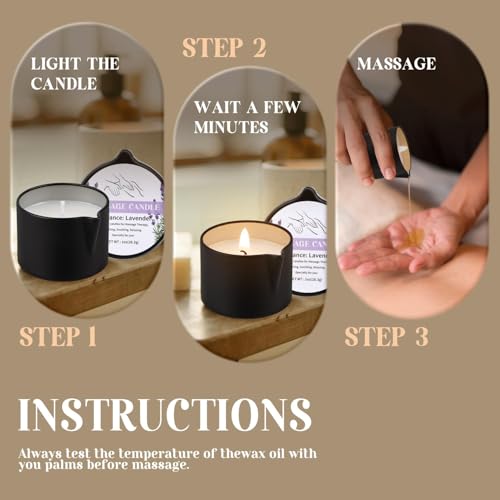 12-Pack Massage Candle Set - Low Temperature Soy Wax Melts into Silky Smooth Massage Oil, 1oz Aromatherapy Candles for Couples, Home Spa, Relaxation & Romantic Gifts (12 Scents) - color: 12Pack-Massage