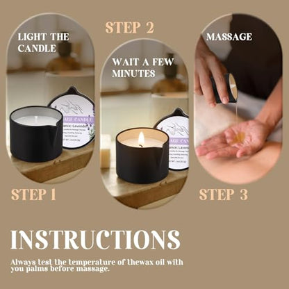 12-Pack Massage Candle Set - Low Temperature Soy Wax Melts into Silky Smooth Massage Oil, 1oz Aromatherapy Candles for Couples, Home Spa, Relaxation & Romantic Gifts (12 Scents) - color: 12Pack-Massage