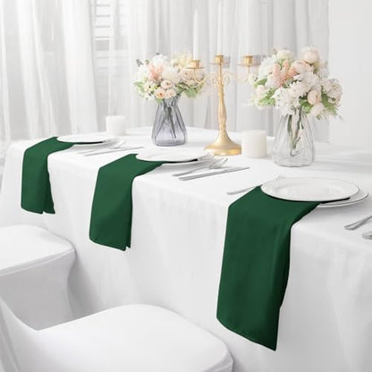 Bailarina Cloth Napkins Set of 80,17x17 inches Dinner Napkins Cloth Washable,Polyester Square Table Cloth Napkin Bulk with Hemmed Edges Ideal for Banquets, Parties and Weddings-Hunter - color: Hunter
