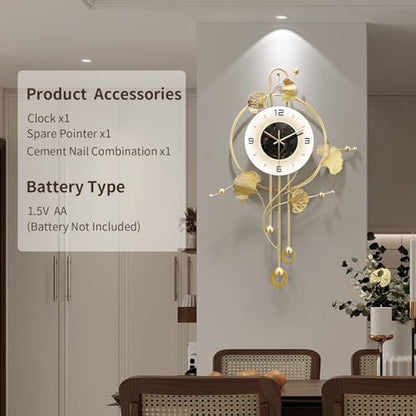 Wall Clock, Large Modern Wall Clock for Living Room Decor 20 X 31.5 Inches，Unique Office Clocks Battery Operated，Oversized Modern Wall Art for Bedroom,Farmhouse,Office Wall Decor - size: 20" x 31.5"