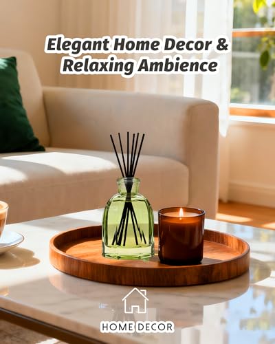 Reed Diffuser Set, Eucalyptus Lavender Scent, with 6 Reed Sticks | Long-Lasting Home Fragrance for Bedroom, Living Room, Office, Bathroom Shelf Decor, Neutralizes Bad Odors, Indoor Freshener