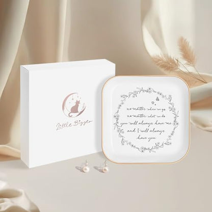 Gifts for Friends Going Away Friendship Ceramic Ring Dish | Friend Birthday Gifts for Women No Matter Where We Go,No Matter What We Do,You Will Always Have Me,and I Will Always Have You - color: White-commitment
