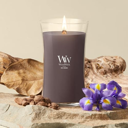 Woodwick Iris Woods Large Hourglass Candle - color: Iris Woods, size: 21.5oz