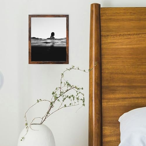Wooden Brown 8x10 Picture Frame set of 4, Display 8x10 without Mat Wall Gallery Photo Frames