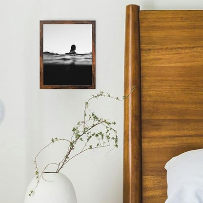 Wooden Brown 8x10 Picture Frame set of 4, Display 8x10 without Mat Wall Gallery Photo Frames