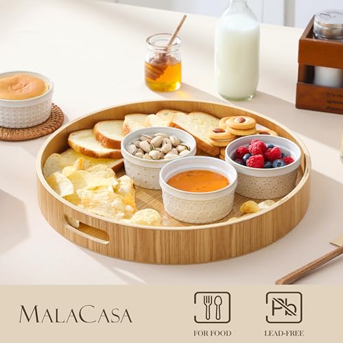 MALACASA Ramekins 4 Oz Oven Safe, Ceramic Creme Brulee Set of 4, Arctic White - size: 4 oz