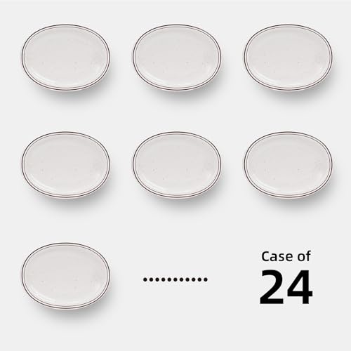 Stoneware Narrow Rim Commercial Grade Dinnerware (Brown Speckle, Platter 9.5" x 7.25") - color: Brown Speckle, size: Platter 9.5" x 7.25"