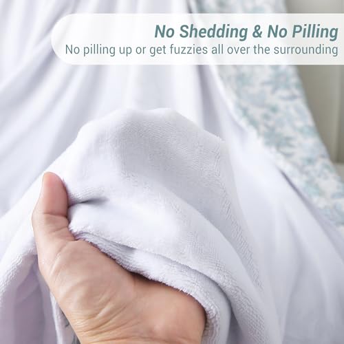 Viviland Cotton Muslin Blanket Reversible Fleece Blanket Lightweight Breathable Gauze Queen Size 90 x 90 Inches, Green Narcissus - color: Green Narcissus, size: Queen Size (90 X 90 Inches)