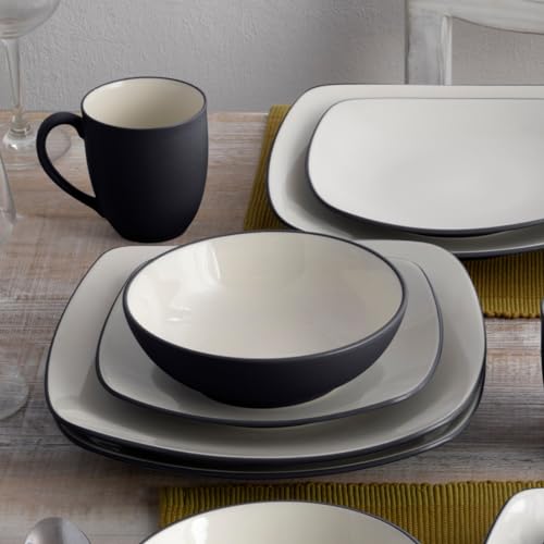 Noritake Colorwave Graphite 4-Piece Square Place Setting, Service for 1 - color: Graphite