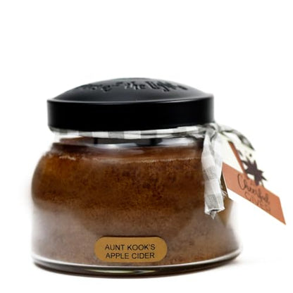 A Cheerful Giver - Aunt Kook's Apple Cider Mama Scented Glass Jar Candle (22oz) with Lid & True to Life Fragrance Made in USA - size: 22 oz
