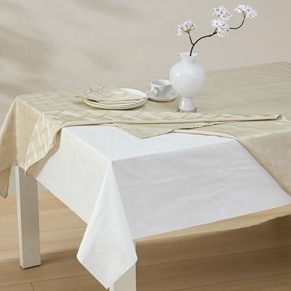 Newbridge Quilted Waterproof Cut to Fit Table Pad Protector with Flannel Backing, Heat Resistant, Wipe Clean, Cushioned Pad Protects Table from Spills and Scratches, 52" x 90" - size: 90" x 52" (Oblong/Rectangular)