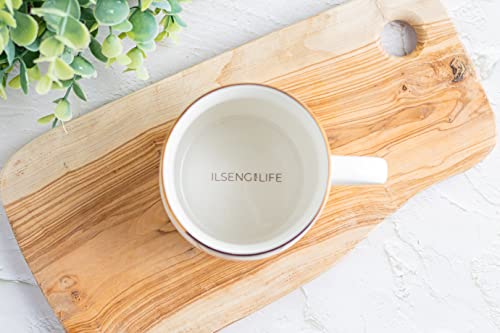 Elegant Gold-Accented Smiley Face Ceramic Mug - 13 Oz, Unique & Thoughtful Gift for Coffee Lovers, Eco-Friendly, Durable - Ideal for Home or Office - color: White