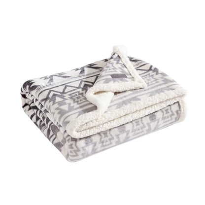 Eddie Bauer - Throw Blanket, Ultra-Soft & Reversible Plush Bedding, Blanket for Couch & Bed (Clyde Hill Stripe, 50" x 60") - color: Clyde Hill Stripe, size: 50" x 60"
