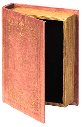 Decorative Vintage Book Shaped Trinket Storage Box - Brown - color: Brown