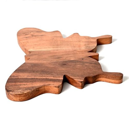Sophia Art 100% Acacia Wooden Chopping Board, Butcher Block for Vegetables, Cafe and Restaurant, Serving Board,Charcuterie Board Cutting Board, Brown (Butterfly Board, 11"L x 13"W) - color: Butterfly Board, 11"L x 13"W