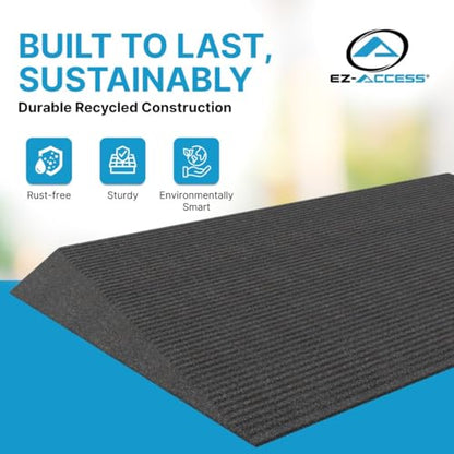 EZ-ACCESS Transitions Angled Entry Mat for Raised Thresholds - color: Black, size: 2.5 Inches