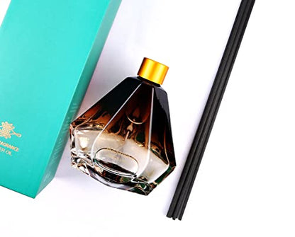 Reed Diffuser Set Gardenia Scent for Bathroom Accessories Shelf Decor & Air Fresheners, Sticks Defusers with 3.4 fl oz Essential Oils | Home Fragrance House Office Decor & Essentials