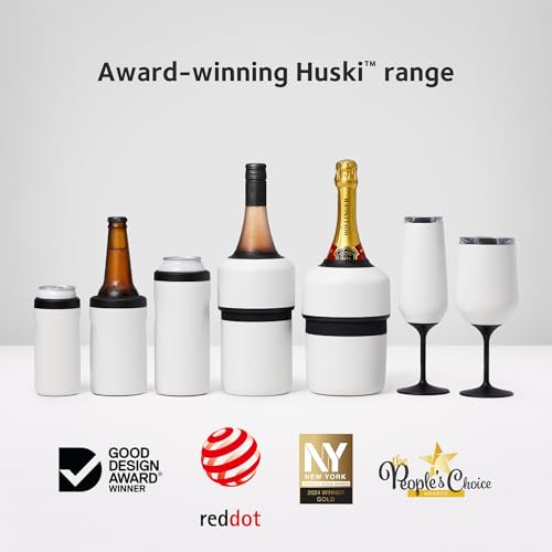 Huski Wine Tumbler 2.0 | NEW | Award-winning Design with Detachable Stem | Premium Stainless Steel Wine Glass with Lid | Triple Insulated Tumbler | 12oz Capacity | Great Gift (Stone Grey) - color: Stone Gray