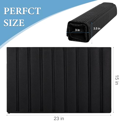 Heagoale Ultra Quick Drying Stone Bath Mat Diatomaceous Earth Shower Mat Non-Slip Foldable Dish Drying Mats for Bathroom Floor, Kitchen Counter, Pet, 23x15, Black - color: Black