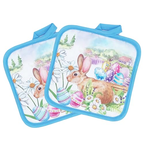 Oven Mitts and Pot Holders - Kitchen Towels and Dish Cloths Sets - Oven Mitts - Tea Towels - Dish Cloths Set (Easter) - color: Easter