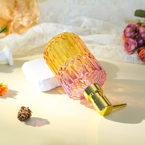 YunNasi Soap Dispenser with Pump Refillable | Liquid Hand Soap Dish Soap Dispensers for Bathroom Counter, Kitchen Sink, PurpleOrange - color: Purpleorange