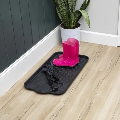 Diamond Boot Tray, 15" x 29", Black
