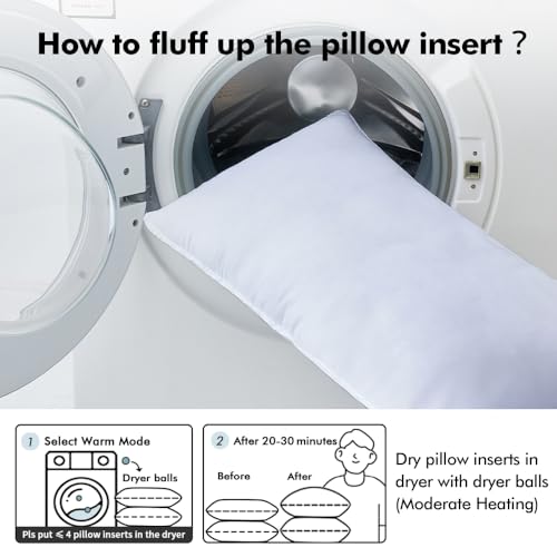 MIULEE 24x24 Inch Synthetic Down Alternative Euro Pillow Insert | Euro Decorative Throw Pillow 24 x 24 Inch Body Bed Sleeping Ultra Soft Fluffy Form for Sofa Couch Bed - size: 24x24Inch (pack of 1)