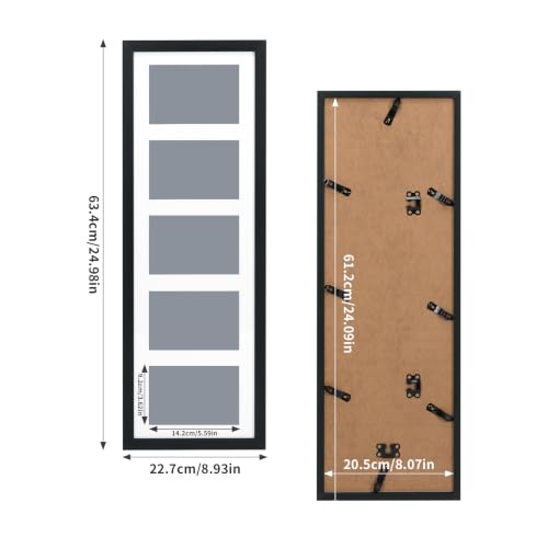 WIFTREY 4x6 Picture Frames Collage with 5 Openings Set of 1, Display five 4 x 6 Photo Pictures for Wall Mounting, Black - color: Black, size: 5 Openings - 1 Pack