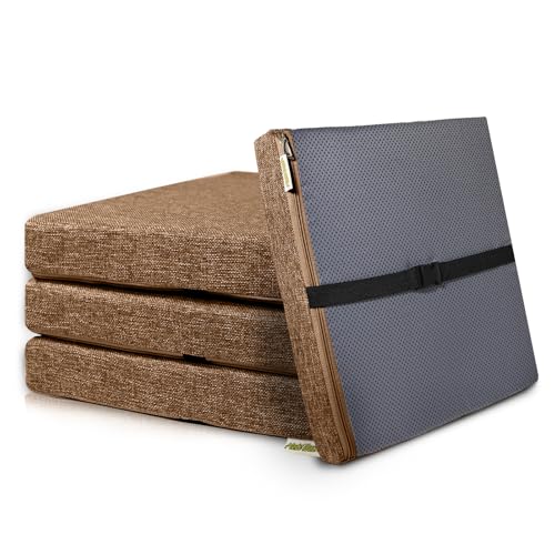 4PCS Linen Soft Foam Seat Cushion | 16x16x2 Inches Bar Stool Cushions Square | Thickened Recliner Cushion | Chair Cushion with Removable Cover (Dark Brown) - color: 4pcs Dark Brown, size: 16x16x2IN