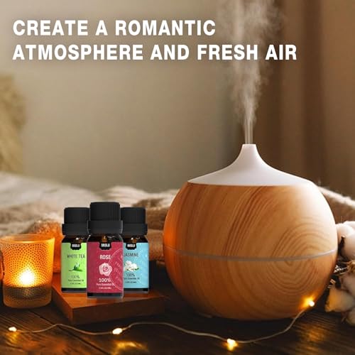 Essential Oils Set- Essential Oils for Diffuser for Home,Diffuser Oils Scents for Aromatherapy,Laundry,Candle&Soap Making,Humidifiers 6 X 10 ML - color: Black-03