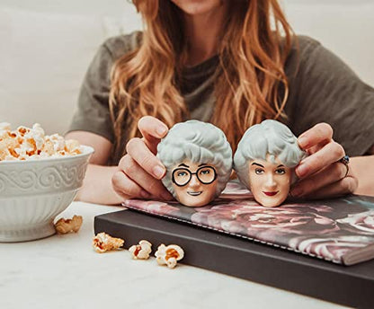 The Golden Girls Sophia and Dorothy Ceramic Salt and Pepper Shakers, Set of 2 | Spice Dispenser Canister Set, Home & Kitchen Decor For Dining Room | Nostalgic Cute Gifts And Collectibles