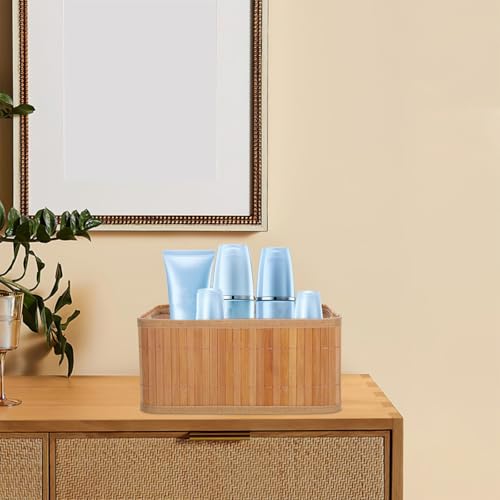 Baluue 3pcs Storage Basket Set with Three Sizes, Small Rattan Nesting Baskets for Organizing Bedroom, Bathroom, Laundry Room, or Kitchen, Space Saving and Multifunctional Storage Bins