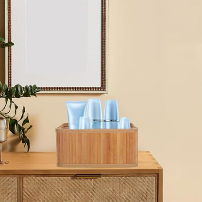 Baluue 3pcs Storage Basket Set with Three Sizes, Small Rattan Nesting Baskets for Organizing Bedroom, Bathroom, Laundry Room, or Kitchen, Space Saving and Multifunctional Storage Bins