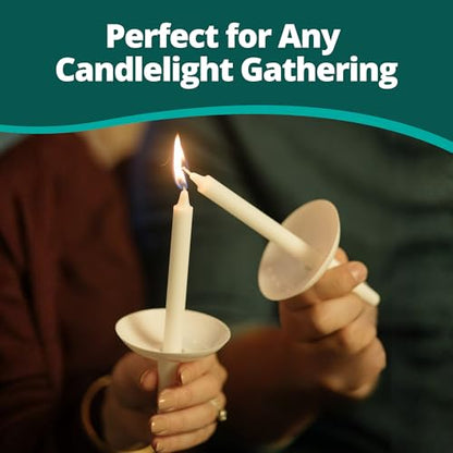 Plastic Candle Holder Drip Protector (Pack of 50) | Reusable Plastic Holders, Wax Catcher, Candlesticks, Candlelight Service Vigil, Memorial, Congregational, Baptism, Christmas - size: Pack of 50