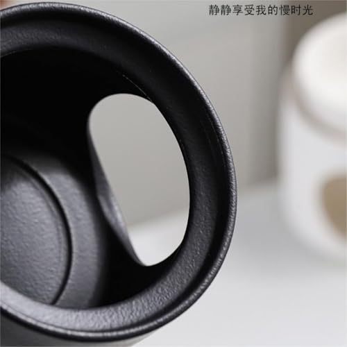 Hand Made Large Capacity Essential Oil Burner Wax Melt Burners, Aromatherapy Aroma Burner Ceramic Oil Diffuser Candle Tealight Holder Home Bedroom Decor-Black - color: Black