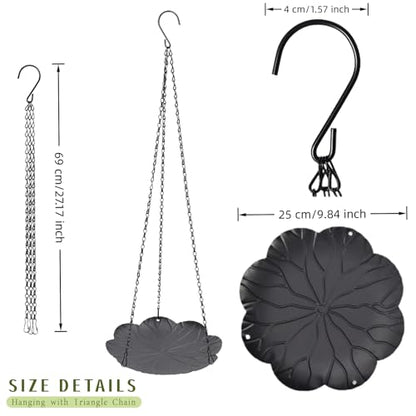 Hanging Planter for Indoor Outdoor, Plant Hanger, Hanging Plant Tray, | Plant Holder, Plant Pot Shelf Basket for Window, Wall, Ceiling, Garden with Chains and Hooks, 2Pcs - style: Leaf