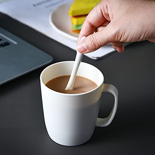 Coffee Mugs Set of 5,10 Ounce,3 Basic Colors | Unbreakable Plastic Coffee Cups Set with Handle, Reusable Plastic Mug Dishwasher Safe