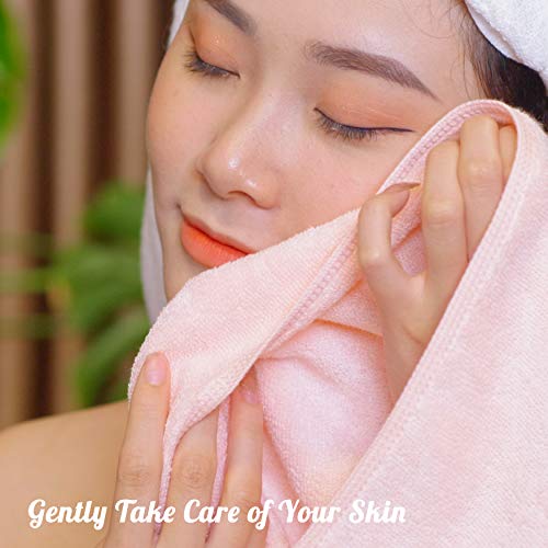 4 Pcs Blush Green Fingertip Towels for Bathroom - 11 x 18 Inches, Extra Absorbent and Soft Terry Towels for Sensitive Skin, Quick Dry.