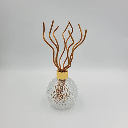 11 inch Wavy Rattan Reed Diffuser Sticks 50PCS Natural Rattan Fragrance Aromatherapy Volatile Replacement RefillEssential Oil Aroma Diffuser Replacements Sticks for own Space (50PCS, Light Brown) - color: Light Brown