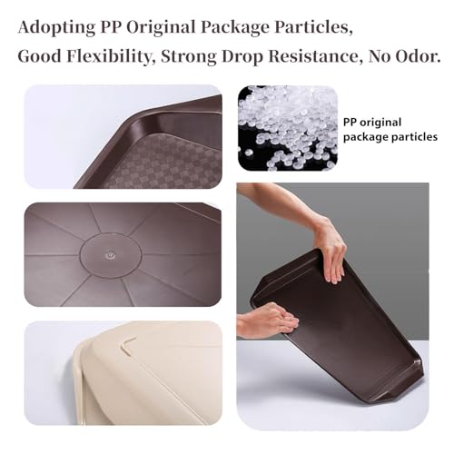 Boot Trays for Entryway 3 Pack Boot Tray Shoe Mat Tray for Garden, Bedroom, Entrance Area, Garage Shoe Tray,Khaki - color: Khaki