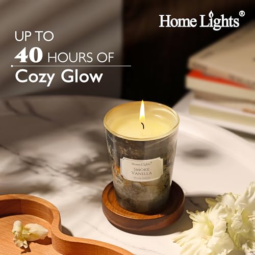 HomeLights Soy Wax Candles for Home Scented, 1-Wick Candles in Sandalwood Jasmine Scented, Industrial Chic Aromatherapy Candles Gift for Parties, Relaxing, 6.7oz - color: Sandalwood Jasmine