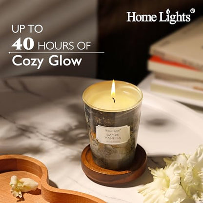 HomeLights Soy Wax Candles for Home Scented, 1-Wick Candles in Sandalwood Jasmine Scented, Industrial Chic Aromatherapy Candles Gift for Parties, Relaxing, 6.7oz - color: Sandalwood Jasmine
