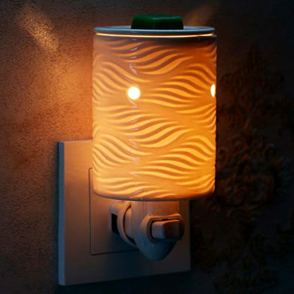 Plug in Wax Melt Warmer, Plug in Wax Warmers for Scented Wax, Scentsy Diffuser for Fragrance Oil Wax Melter Decoration with Two Bulbs