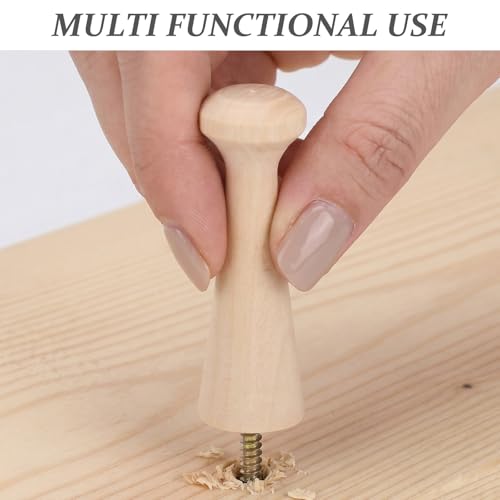 14pcs Wood Peg Wall Hooks for Hanging Clothes and Towels, DIY Painting Unfinished Spiral Screw Mount Wooden Hooks, Natural Looking Minimal Style for Bedrooms and Entryways