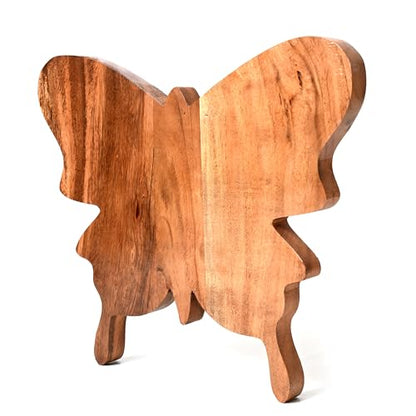 Sophia Art 100% Acacia Wooden Chopping Board, Butcher Block for Vegetables, Cafe and Restaurant, Serving Board,Charcuterie Board Cutting Board, Brown (Butterfly Board, 11"L x 13"W) - color: Butterfly Board, 11"L x 13"W