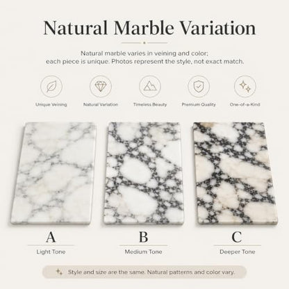 Calacatta Viola Marble Vanity Tray, 12 x 6 Inch | Natural marble for perfume, soap dispensers, jewelry, keys and candles; flat rimless 11.8 x 5.9 in tray, one piece included. - color: Slap 30x15cm