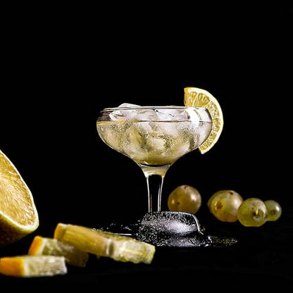 Small Martini Glasses - Coupe Glasses Set of 6 - Clear 5 Ounce Stemmed Cocktail Glasses for Martini, Vodka