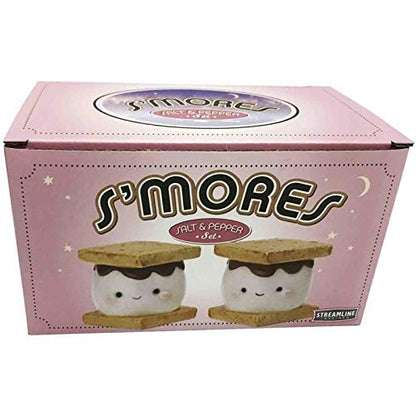 Streamline Imagined Marshmallow Smores Salt and Pepper Shaker Set Ceramic - style: Marshmallow S'mores