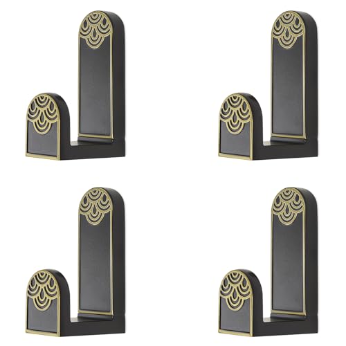 Vintage Wall Hooks for Hanging, Decorative Coat Hooks Wall Mount Unique Wall Decor Key Purse Hat Clothes Robe Towel Hook for Bathroom Shower Closet Entryway Antique Black 4 Pack - color: Antique Black