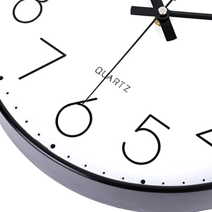 16 Inch Large Wall Clock Modern Elegant Style for Living Room Office Kitchen Dining Room - color: Black, size: 16 Inch
